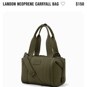 DAGNE DOVER Landon Neoprene CarryAll- Size Small in Dark Moss